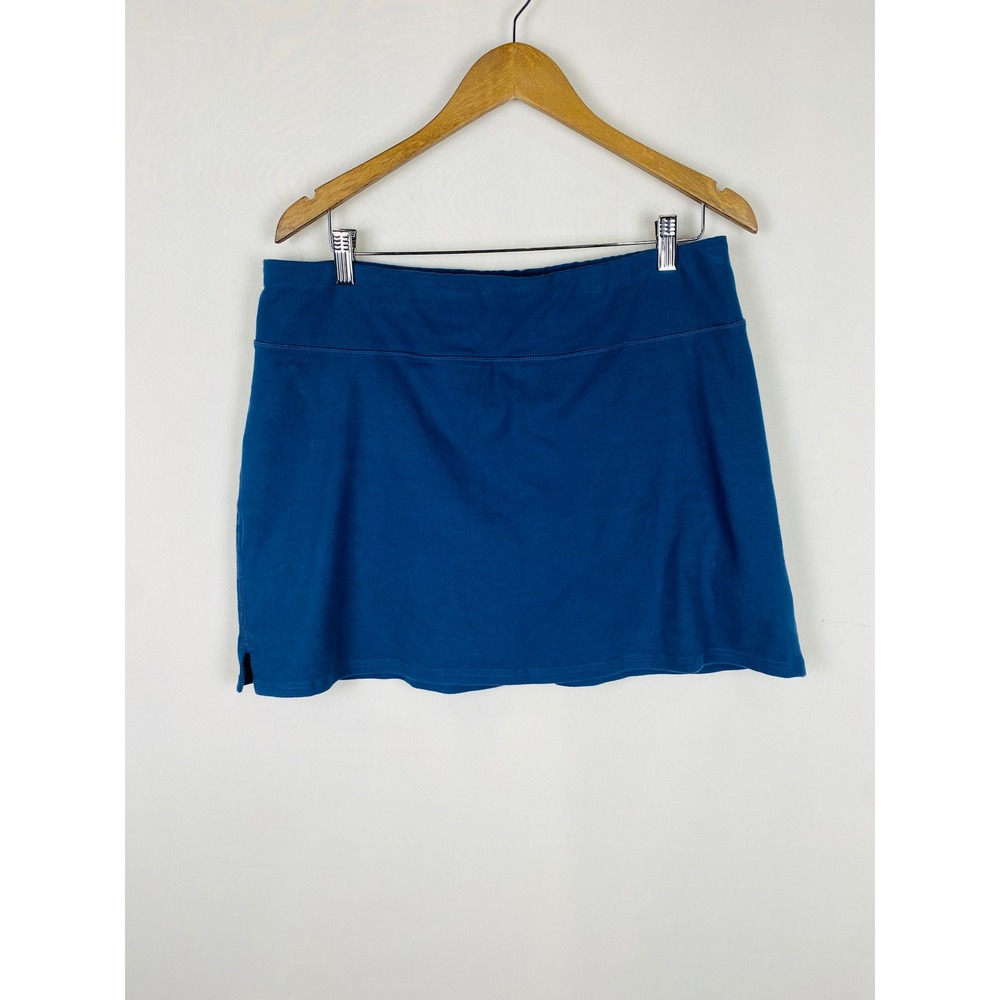 Pact Organic Cotton PureActive Skort Blue Teal Active Skirt XL - Picture 2 of 6